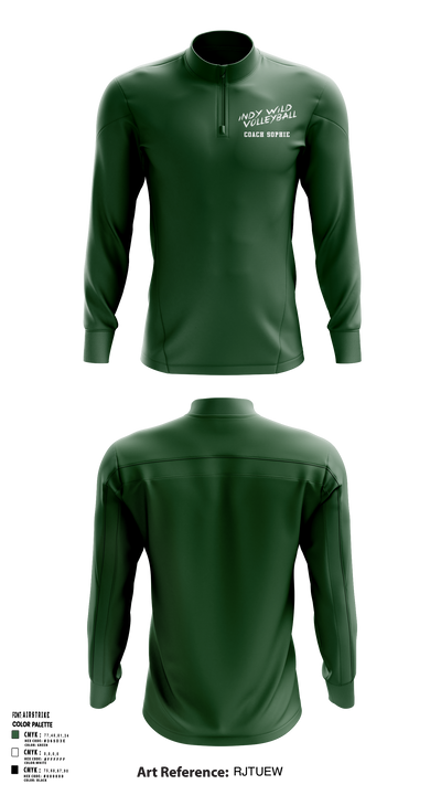 Indy Wild Volleyball 47140100 Quarter Zip Jacket - 10