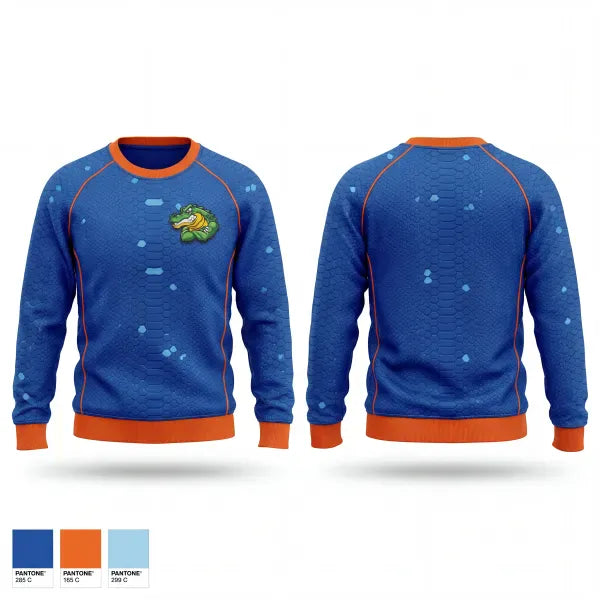 Crew Neck Sweatshirt, Monticello Gators, Cheer, Teamtime, Team time, sublimation, custom sports apparel, team uniforms, spirit wear, spiritwear, sports uniforms, custom shirts, team store, custom team store, fundraiser sports, apparel fundraiser