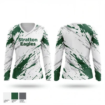 Stratton Eagles 95331584 Women's Long Sleeve V-neck Shirt - 1
