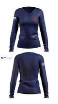 Rowayton Fire 26925897 Women's Long Sleeve V-neck Shirt - 100