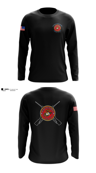 Long Sleeve Performance Shirt, Ruskin Highschool MCJROTC drill team, Marines, Teamtime, Team time, sublimation, custom sports apparel, team uniforms, spirit wear, spiritwear, sports uniforms, custom shirts, team store, custom team store, fundraiser sports, apparel fundraiser