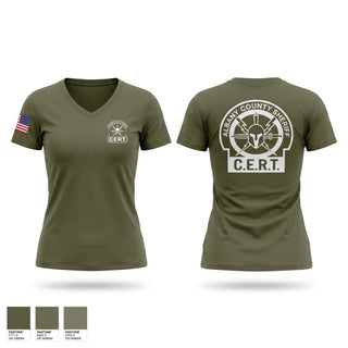 Womens Short Sleeve Vneck Shirt, Albany County Sheriff’s CERT, Police, Teamtime, Team time, sublimation, custom sports apparel, team uniforms, spirit wear, spiritwear, sports uniforms, custom shirts, team store, custom team store, fundraiser sports, apparel fundraiser