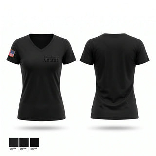 Womens Short Sleeve Vneck Shirt, Albany County Sheriff, Police, Teamtime, Team time, sublimation, custom sports apparel, team uniforms, spirit wear, spiritwear, sports uniforms, custom shirts, team store, custom team store, fundraiser sports, apparel fundraiser