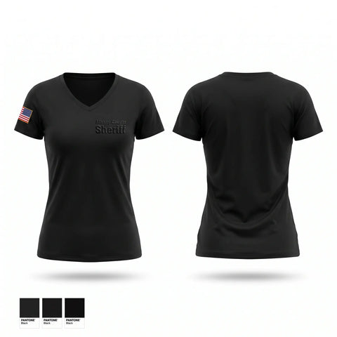 Womens Short Sleeve Vneck Shirt, Albany County Sheriff, Police, Teamtime, Team time, sublimation, custom sports apparel, team uniforms, spirit wear, spiritwear, sports uniforms, custom shirts, team store, custom team store, fundraiser sports, apparel fundraiser