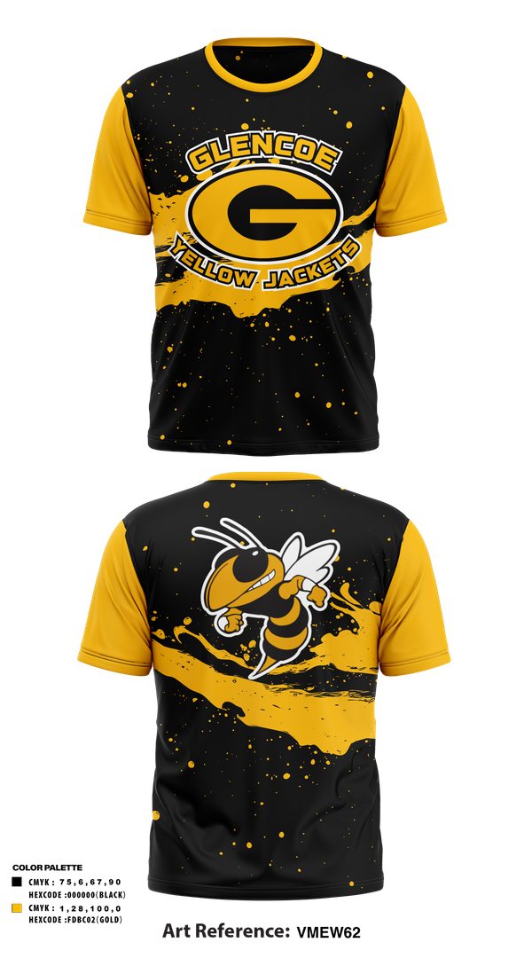 Old School Cotton Feel Shirt, Glencoe yellow jackets, , Teamtime, Team time, sublimation, custom sports apparel, team uniforms, spirit wear, spiritwear, sports uniforms, custom shirts, team store, custom team store, fundraiser sports, apparel fundraiser