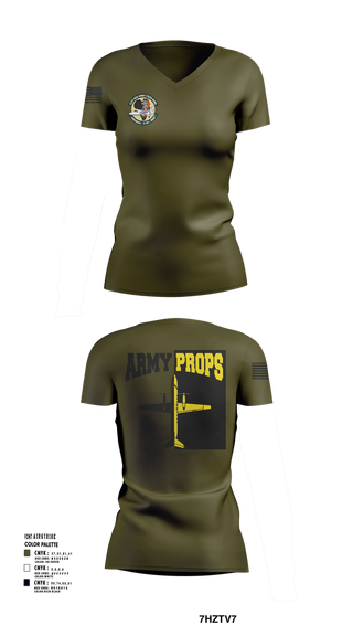 Womens Short Sleeve Vneck Shirt, DET 2 CO A 2-245th AVN, , Teamtime, Team time, sublimation, custom sports apparel, team uniforms, spirit wear, spiritwear, sports uniforms, custom shirts, team store, custom team store, fundraiser sports, apparel fundraiser