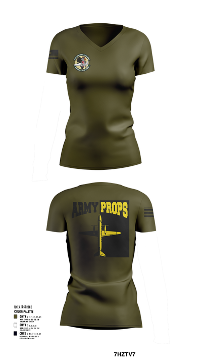 DET 2 CO A 2-245th AVN 46226536 Women's Short Sleeve V-neck Shirt - 23