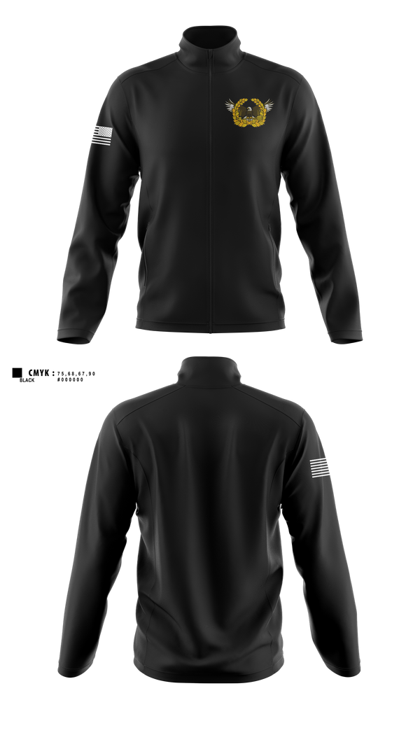 Fleece Jacket, Arlington Hall Minuteman Silver Chapter - USAWOA, Army, Teamtime, Team time, sublimation, custom sports apparel, team uniforms, spirit wear, spiritwear, sports uniforms, custom shirts, team store, custom team store, fundraiser sports, apparel fundraiser