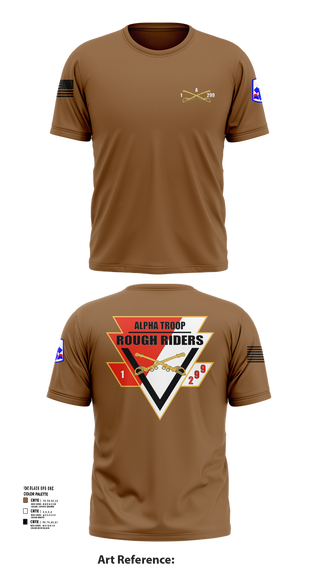 Short Sleeve Performance Shirt, A Troop, 1st squadron-299th Calvary Regiment, , Teamtime, Team time, sublimation, custom sports apparel, team uniforms, spirit wear, spiritwear, sports uniforms, custom shirts, team store, custom team store, fundraiser sports, apparel fundraiser
