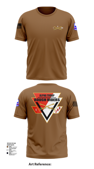 A Troop, 1st squadron-299th Calvary Regiment 70291790 Short Sleeve Performance Shirt - 102