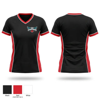Womens Short Sleeve Vneck Shirt, Cannon AFB, Men's Basketball, Teamtime, Team time, sublimation, custom sports apparel, team uniforms, spirit wear, spiritwear, sports uniforms, custom shirts, team store, custom team store, fundraiser sports, apparel fundraiser