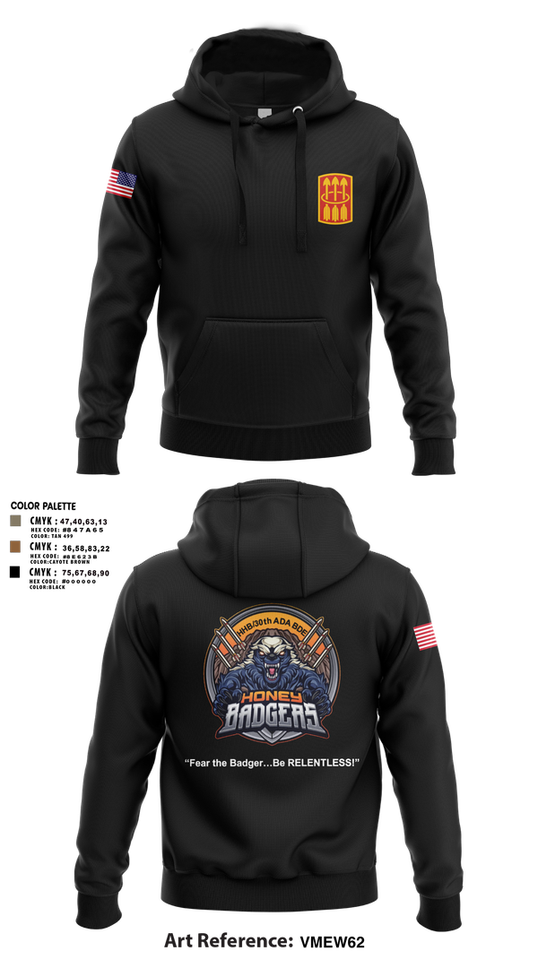 Hoodie, Honey Badgers / 30X, Army, Teamtime, Team time, sublimation, custom sports apparel, team uniforms, spirit wear, spiritwear, sports uniforms, custom shirts, team store, custom team store, fundraiser sports, apparel fundraiser