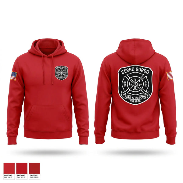 Hoodie, Cerro Gordo Fire Rescue, EMS/EMT, Teamtime, Team time, sublimation, custom sports apparel, team uniforms, spirit wear, spiritwear, sports uniforms, custom shirts, team store, custom team store, fundraiser sports, apparel fundraiser