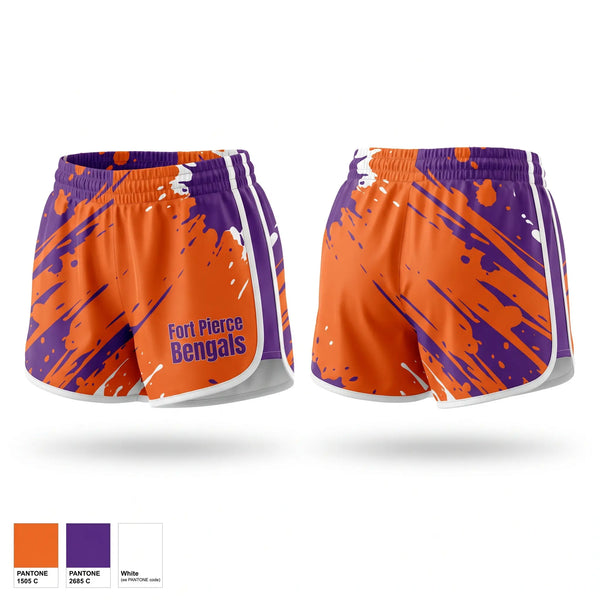 Womens Shorts, Fort Pierce Bengals, , Teamtime, Team time, sublimation, custom sports apparel, team uniforms, spirit wear, spiritwear, sports uniforms, custom shirts, team store, custom team store, fundraiser sports, apparel fundraiser