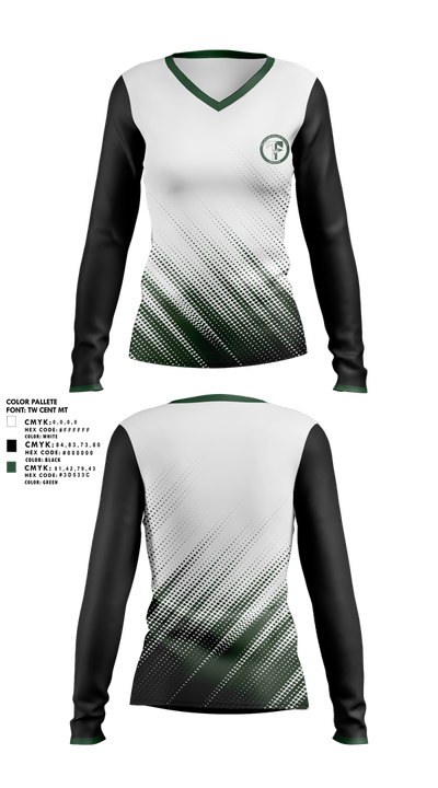 Tallulah Falls School Soccer 32825248 Women's Long Sleeve V-neck Shirt - 2