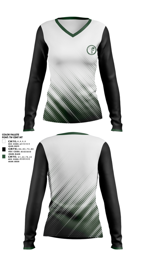 Womens Long Sleeve Vneck Shirt, Tallulah Falls School Soccer, Women's Soccer, Teamtime, Team time, sublimation, custom sports apparel, team uniforms, spirit wear, spiritwear, sports uniforms, custom shirts, team store, custom team store, fundraiser sports, apparel fundraiser