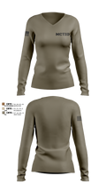 MCTID 25299596 Women's Long Sleeve V-neck Shirt - 100