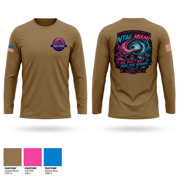 Long Sleeve Performance Shirt, NTAG MIAMI FCPOA, Navy, Teamtime, Team time, sublimation, custom sports apparel, team uniforms, spirit wear, spiritwear, sports uniforms, custom shirts, team store, custom team store, fundraiser sports, apparel fundraiser