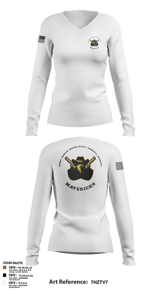 Womens Long Sleeve Vneck Shirt, Mavericks, , Teamtime, Team time, sublimation, custom sports apparel, team uniforms, spirit wear, spiritwear, sports uniforms, custom shirts, team store, custom team store, fundraiser sports, apparel fundraiser