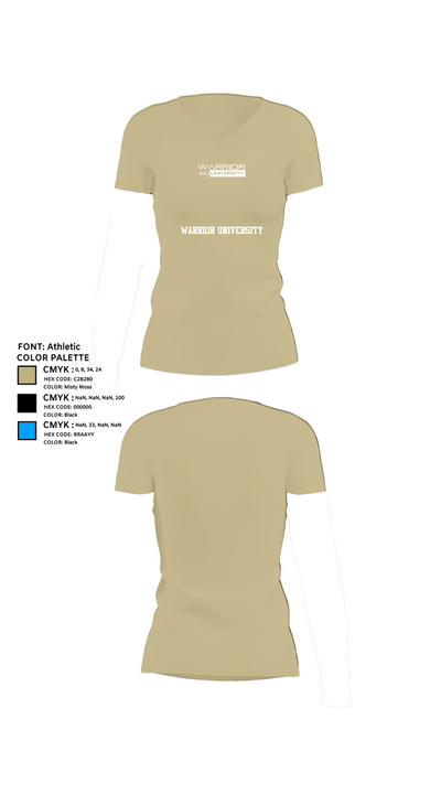 Warrior University Women's Short Sleeve V-neck Shirt - 38