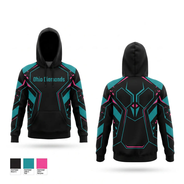 Hoodie, Ohio Diamonds, Softball, Teamtime, Team time, sublimation, custom sports apparel, team uniforms, spirit wear, spiritwear, sports uniforms, custom shirts, team store, custom team store, fundraiser sports, apparel fundraiser