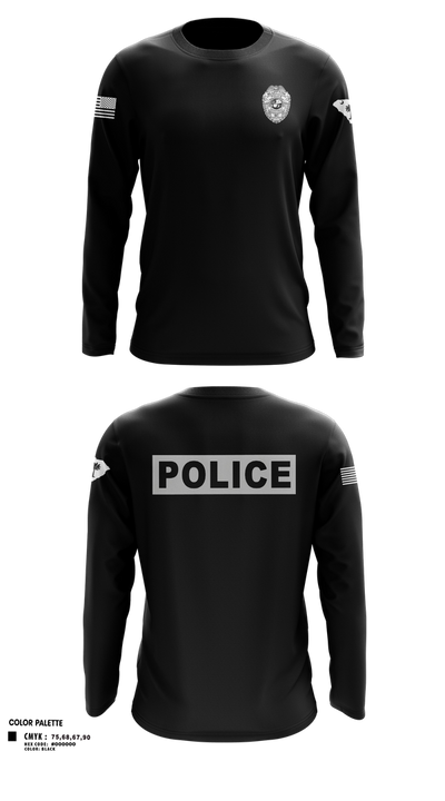Bluffton PD 22287446 Long Sleeve Performance Shirt 100