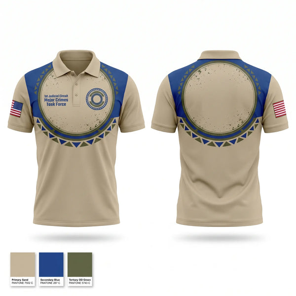 Short Sleeve Performance Polo, 1st Judicial Circuit Major Crimes Task Force, Police, Teamtime, Team time, sublimation, custom sports apparel, team uniforms, spirit wear, spiritwear, sports uniforms, custom shirts, team store, custom team store, fundraiser sports, apparel fundraiser