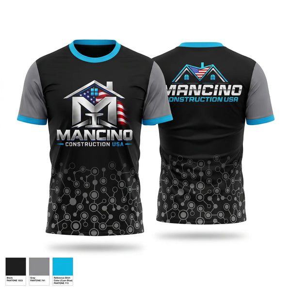 Short Sleeve Performance Shirt, Mancino construction USA, , Teamtime, Team time, sublimation, custom sports apparel, team uniforms, spirit wear, spiritwear, sports uniforms, custom shirts, team store, custom team store, fundraiser sports, apparel fundraiser