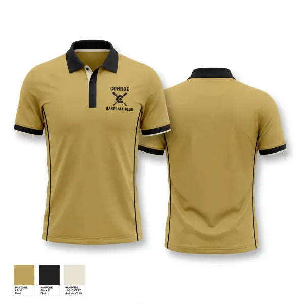 Short Sleeve Performance Polo, Conroe Baseball Club, Baseball, Teamtime, Team time, sublimation, custom sports apparel, team uniforms, spirit wear, spiritwear, sports uniforms, custom shirts, team store, custom team store, fundraiser sports, apparel fundraiser