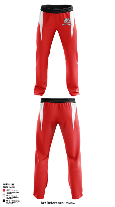 Quinter High School Cross Country 91524533 Sweatpants - 1