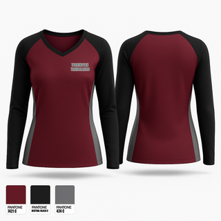 Womens Long Sleeve Vneck Shirt, Torrington Trailblazers, Women's Basketball, Teamtime, Team time, sublimation, custom sports apparel, team uniforms, spirit wear, spiritwear, sports uniforms, custom shirts, team store, custom team store, fundraiser sports, apparel fundraiser