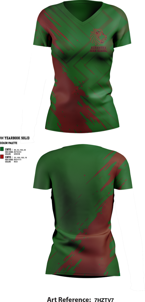 Womens Short Sleeve Vneck Shirt, Alhambra High School Cheer, Cheer, Teamtime, Team time, sublimation, custom sports apparel, team uniforms, spirit wear, spiritwear, sports uniforms, custom shirts, team store, custom team store, fundraiser sports, apparel fundraiser
