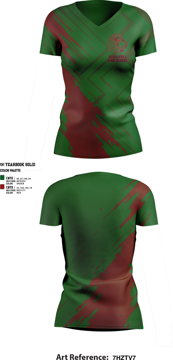 Womens Short Sleeve Vneck Shirt, Alhambra High School Cheer, Cheer, Teamtime, Team time, sublimation, custom sports apparel, team uniforms, spirit wear, spiritwear, sports uniforms, custom shirts, team store, custom team store, fundraiser sports, apparel fundraiser