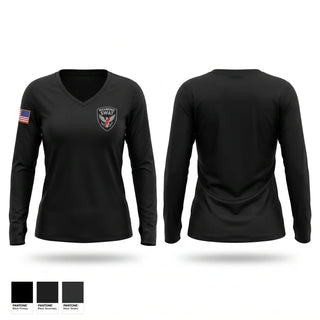 Womens Long Sleeve Vneck Shirt, Richmond SWAT, Police, Teamtime, Team time, sublimation, custom sports apparel, team uniforms, spirit wear, spiritwear, sports uniforms, custom shirts, team store, custom team store, fundraiser sports, apparel fundraiser