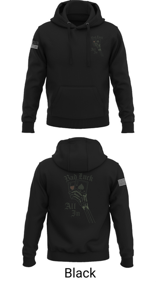 Hoodie, 4th plt bad luck, Army, Teamtime, Team time, sublimation, custom sports apparel, team uniforms, spirit wear, spiritwear, sports uniforms, custom shirts, team store, custom team store, fundraiser sports, apparel fundraiser
