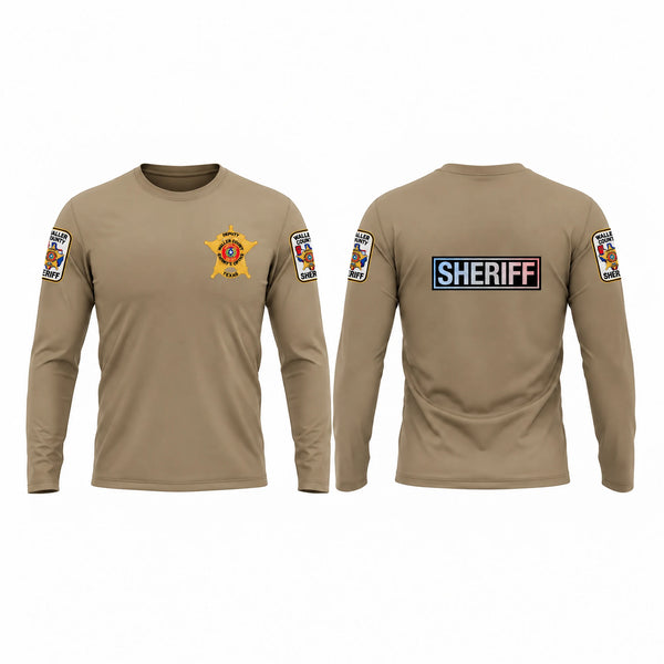Long Sleeve Performance Shirt, WALLER COUNTY SHERIFF, Police, Teamtime, Team time, sublimation, custom sports apparel, team uniforms, spirit wear, spiritwear, sports uniforms, custom shirts, team store, custom team store, fundraiser sports, apparel fundraiser