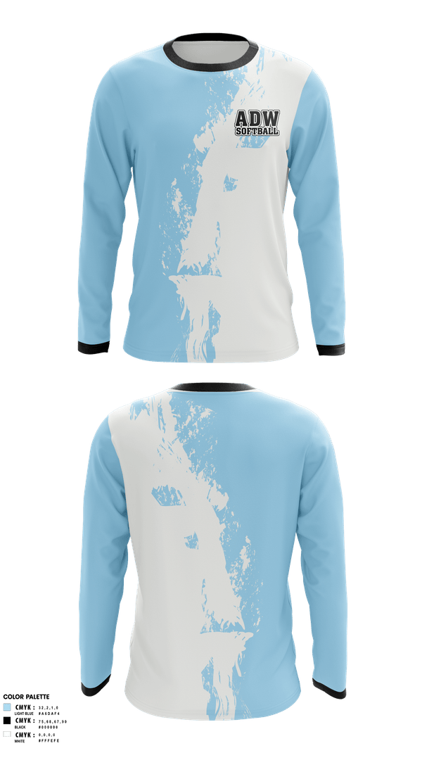 Long Sleeve Performance Shirt, ADW, Softball, Teamtime, Team time, sublimation, custom sports apparel, team uniforms, spirit wear, spiritwear, sports uniforms, custom shirts, team store, custom team store, fundraiser sports, apparel fundraiser