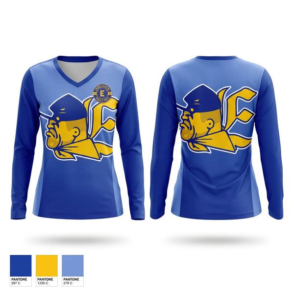 Womens Long Sleeve Vneck Shirt, Eastwood, Track & Field, Teamtime, Team time, sublimation, custom sports apparel, team uniforms, spirit wear, spiritwear, sports uniforms, custom shirts, team store, custom team store, fundraiser sports, apparel fundraiser