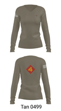 14th Marine regiment 4th Marine corps division 57481844 Women's Long Sleeve V-neck Shirt - 77