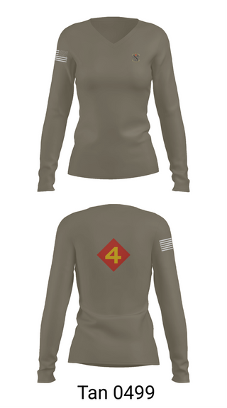 Womens Long Sleeve Vneck Shirt, 14th Marine regiment 4th Marine corps division, , Teamtime, Team time, sublimation, custom sports apparel, team uniforms, spirit wear, spiritwear, sports uniforms, custom shirts, team store, custom team store, fundraiser sports, apparel fundraiser