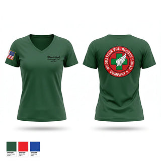 Womens Short Sleeve Vneck Shirt, Woodstock Rescue Squad Inc., EMS/EMT, Teamtime, Team time, sublimation, custom sports apparel, team uniforms, spirit wear, spiritwear, sports uniforms, custom shirts, team store, custom team store, fundraiser sports, apparel fundraiser
