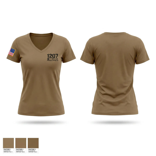 Womens Short Sleeve Vneck Shirt, 1207 FSC, Army, Teamtime, Team time, sublimation, custom sports apparel, team uniforms, spirit wear, spiritwear, sports uniforms, custom shirts, team store, custom team store, fundraiser sports, apparel fundraiser