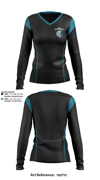 Womens Long Sleeve Vneck Shirt, Lady Chargers, Women's Basketball, Teamtime, Team time, sublimation, custom sports apparel, team uniforms, spirit wear, spiritwear, sports uniforms, custom shirts, team store, custom team store, fundraiser sports, apparel fundraiser