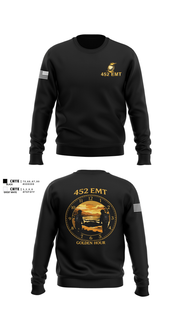 Crew Neck Sweatshirt, 452 MED DET, Army, Teamtime, Team time, sublimation, custom sports apparel, team uniforms, spirit wear, spiritwear, sports uniforms, custom shirts, team store, custom team store, fundraiser sports, apparel fundraiser