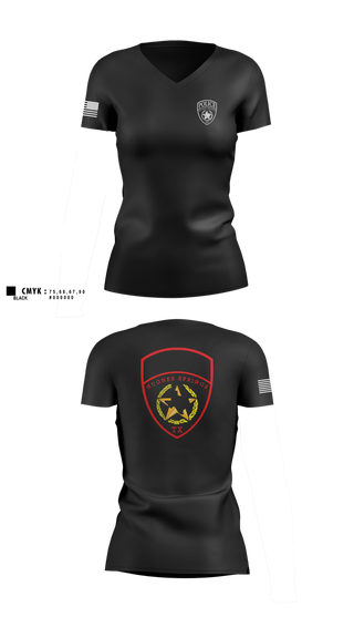 Womens Short Sleeve Vneck Shirt, Hughes Springs Police Department, Police, Teamtime, Team time, sublimation, custom sports apparel, team uniforms, spirit wear, spiritwear, sports uniforms, custom shirts, team store, custom team store, fundraiser sports, apparel fundraiser