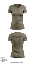 Grand Island Police Department 91612603 Women's Short Sleeve V-neck Shirt - 33