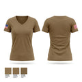 Ares troop 90645056 Women's Short Sleeve V-neck Shirt - 1