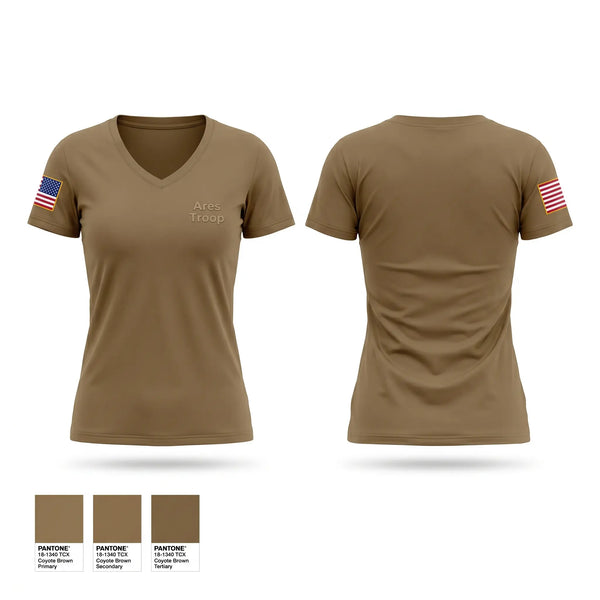 Womens Short Sleeve Vneck Shirt, Ares troop, Army, Teamtime, Team time, sublimation, custom sports apparel, team uniforms, spirit wear, spiritwear, sports uniforms, custom shirts, team store, custom team store, fundraiser sports, apparel fundraiser