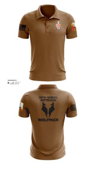 Short Sleeve Performance Polo, 56th Signal Battalion, Army, Teamtime, Team time, sublimation, custom sports apparel, team uniforms, spirit wear, spiritwear, sports uniforms, custom shirts, team store, custom team store, fundraiser sports, apparel fundraiser