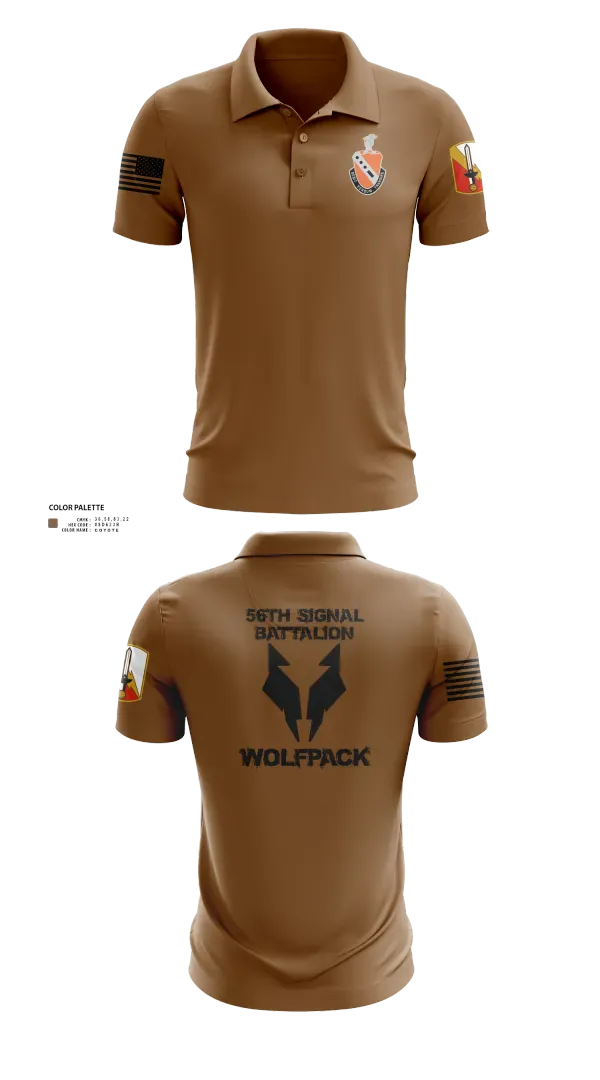Short Sleeve Performance Polo, 56th Signal Battalion, Army, Teamtime, Team time, sublimation, custom sports apparel, team uniforms, spirit wear, spiritwear, sports uniforms, custom shirts, team store, custom team store, fundraiser sports, apparel fundraiser